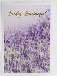  Szülinapi Képeslap Levendula Magyar Felirattal 13x19 cm (QX363165)