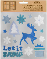  Karácsonyi Ablakzselé Rénszarvas 20x25 cm (QX312804)