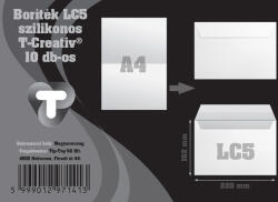  Boríték LC/5 szilikonos, bélésnyomott 10 db/csomag T-Creativ (A05012LC5CS10)