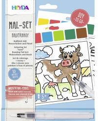  Heyda Színező 15x13 cm 10 Mintával Vízzel Tölthető Ecsettel Farm (BP158040604)