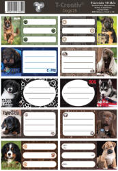 T-Creativ Füzetcímke 10 Darab/Ív Dogs (N13049TDO)