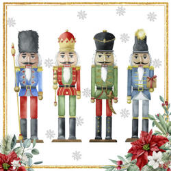  Ti-Flair Szalvéta 33x33 cm 3 Rétegű 20 Lap/Csomag Nutcracker Quartet White Tél (AAD982)