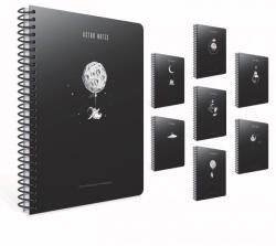 GIPTA Spirálfüzet A/4 80 Lapos Négyzetrácsos Astro Notes Vegyes Minta (BP153900420)