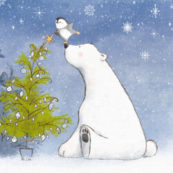  Ti-Flair Szalvéta 33x33 cm 3 Rétegű 20 Lap/Csomag Winter Friendship Tél (AAD977)