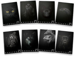 Pigna Füzet A/5 42 Lapos Négyzetrácsos Monocromo Black Vegyes Minta (P11110524)