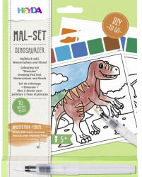  Heyda Színező 15x13 cm 10 Mintával Vízzel Tölthető Ecsettel Dinoszaurusz (BP158040603)
