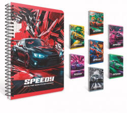 GIPTA Spirálfüzet A/4 100 Lapos Négyzetrácsos Speedy Vegyes Minta (BP153901850)