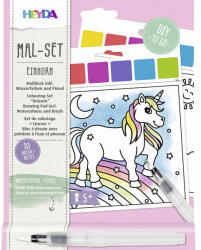  Heyda Színező 15x13 cm 10 Mintával Vízzel Tölthető Ecsettel Unikornis (BP158040605)