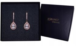 Kokonet fülbevaló Áttört könnycsepp Rose gold arany Lógó Aaa (kolczyki AŻUROWE ROSE gold złoto WISZĄCE)