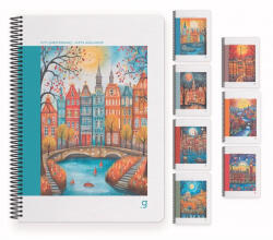 GIPTA Spirálfüzet 17x24 cm 80 Lapos Négyzetrácsos City Vegyes Minta (BP153902150)