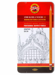 KOH-I-NOOR -i-noor 1502/3 Grafitceruza Graphic Szett Fémdoboz (i7130069003)
