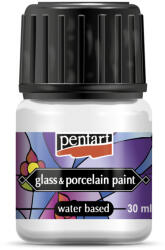  Pentart Üveg- és Porcelánfesték 30 ml Fehér (PC21346)