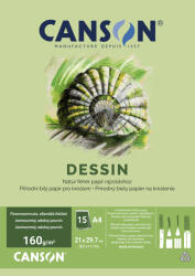 Canson Rajzlaptömb A/4 Fehér 160 Gramm Álló Fejben Ragasztott 15 Ív/Tömb Dessin (C602308000)