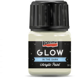 Pentart Akrilfesték Sötétben Világító 30 ml Zöldesfehér (PC16487)