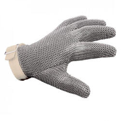 Ganteline Lánckesztyű Fémgyűrűs Ötujjas (Fehér, S) (GAN4487)