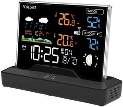  Színes Képernyő Nélküli Időjárás Állomás - Hőmérő-Higrométer, Óra (YFDZ-6974832387735)