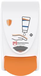 SC Johnson Professional SCJP Proline Protect Hands munkavégzést megelőző kézvédő krém adagoló Stokoderm és Travabon patronokhoz, manuális, 1L, ABS műanyag, fehér/narancssárga (SCJP-PRO1LDS)