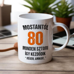 Partikellékek Régen amikor - 80. születésnapi bögre