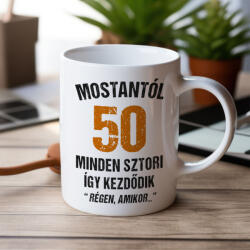 Partikellékek Régen amikor - 50. születésnapi bögre