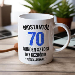 Partikellékek Régen amikor - 70. születésnapi bögre