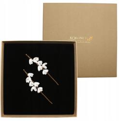 Kokonet Arany könnyű lógós fülbevaló virágok finom esküvői kézzel készített Boho virágok (6-0042)