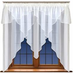 Świat firan Szép Sima Fátyol Függöny A Konyhába Kész Szalaggal A Szobába 300x140 (64678)