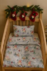  Karácsonyi ágyneműhuzat kiságyba 135x100 Mikulás Karácsony (01fro)