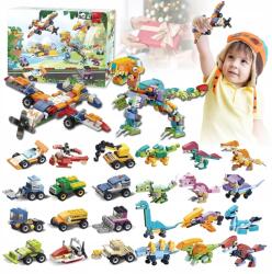 Adventi Naptár 24 Db-os Építőkocka Dinoszauruszok És Autók Adventi Autók (Wang)