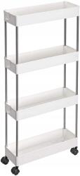 Songmics Gurulós babakocsi 4 szintes fehér konyhai Loft (KSC08WT)