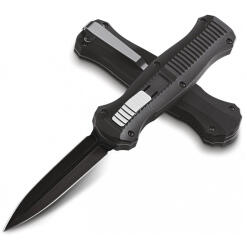 Depox Cuțit automat cu spargator de sticla, DEPOX®, lama otel, 23 cm, negru (H184-3)
