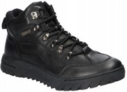 American Club CY163 Bélelt Trapéz Téli Cipő Férfi Bőr Fekete 44 (CY163)