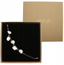 Kokonet Virágos karkötő, ezüst, Kézzel készített, egyedi (Bransoletka kwiaty srebro RĘCZNIE robiona)