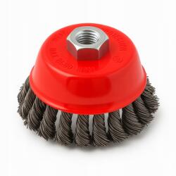 GEKO Drótkefe 100mm csavart sarokcsiszolóhoz Acél (G00592)