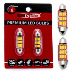 EinParts Led Csőizzó C5W 12/24V 12 Smd 4014 5000K Canbus 39mm
