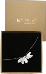 Kokonet Ezüst karkötő virágokkal esküvőre finom kézzel készített acél (bransoleta delikatna robiona ręcznie stal)