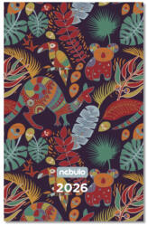 NEBULO Zsebnaptár NEBULO A/6 heti papírborítós Jungle 2026 (TZSN-A6-26-D5) - papir-bolt