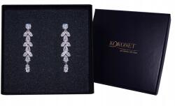 Kokonet Hosszú ezüst finom esküvői fülbevaló strasszok esküvő party (LEKKIE olśniewające kolczyki ślubne)