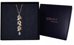 Kokonet Finom, arany színű nyaklánc esküvőre, Boho Levél díszítéssel (LEKKI naszyjnik z roślinną APLIKACJĄ)