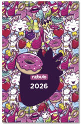 NEBULO Zsebnaptár NEBULO A/6 heti papírborítós Coolicorn 2026 (TZSN-A6-26-D4) - papir-bolt