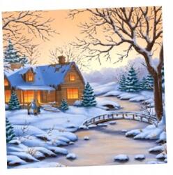  Gyémánt Mozaik Tél Esti Hóember Ragacsos NO-2000739