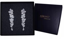 Kokonet Esküvői fülbevaló elegáns levelek virág Ezüst swarovski (Kolczyki DŁUGIE piękne srebrne)