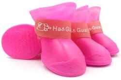  Vízálló gumi kutyacipő, rózsaszín, L