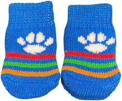 Nunbell Tappancsos kék kutyazokni, csúszásgátló talppal, S-es