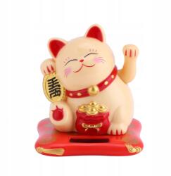  boldog napsütötte integető macska sárga lakás és autó dekoráció (JYA02919-01)