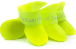  Vízálló gumi kutyacipő, neonsárga, XL