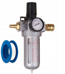 Technic Légszűrő, reduktor, olajleválasztó, vízleválasztó pneumatikus telepítésekhez 5 mikronos (csatlakozókkal szerelve + teflon szallag) TC Technic AFR804-5