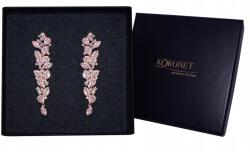 Kokonet Fülbevaló rose levelek elegáns esküvő rózsaszín arany (8-0441)