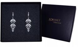 Kokonet Ezüst lógós fülbevaló esküvői ruhához levelek (Kolczyki srebrne wiszące sukni ŚLUBNEJ lisć)