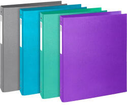 Exacompta Gyűrűs könyv Exacompta Teksto A/4 4 gyűrűs 40 mm gerinccel karton vegyes színek (51650E) - polcmarket