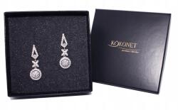 Kokonet Fülbevaló ezüst Cirkónia esküvő Aaa Gyönyörű virágok (KOLCZYKI srebro CYRKONIA ślub PIĘKNE kwiaty)